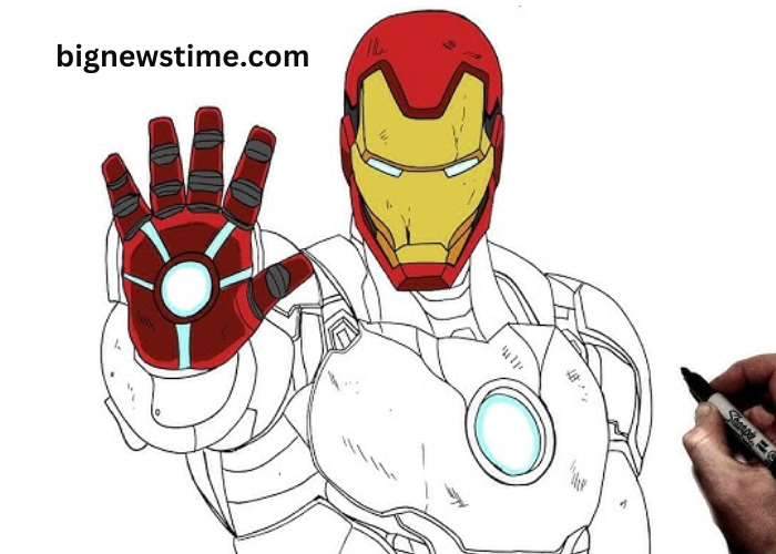 drawing:87jkshjvdkw= iron man